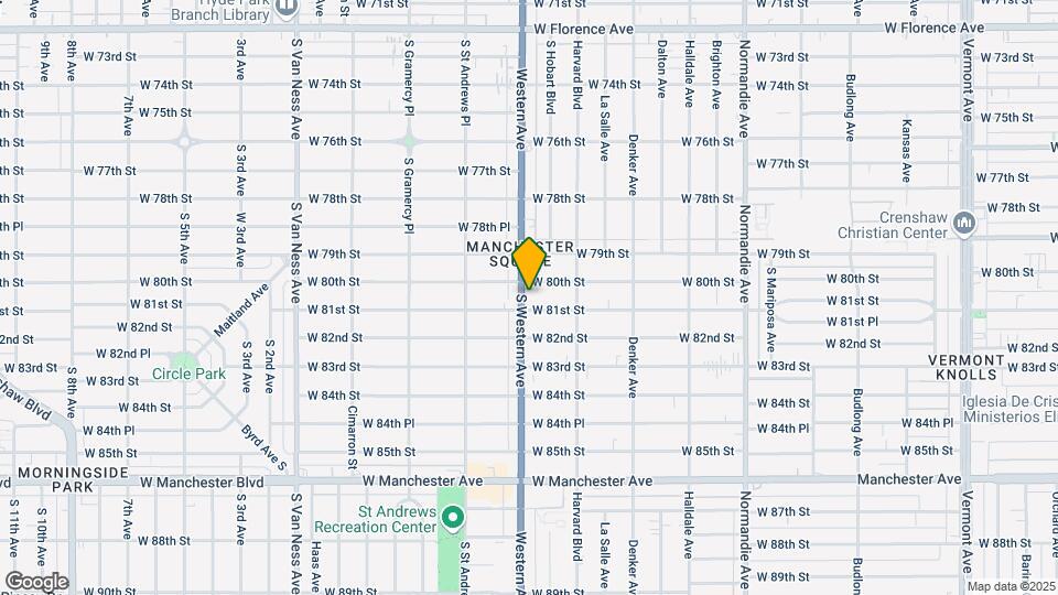 8012 S Western Ave Mapa y Detalles de la Ubicación
