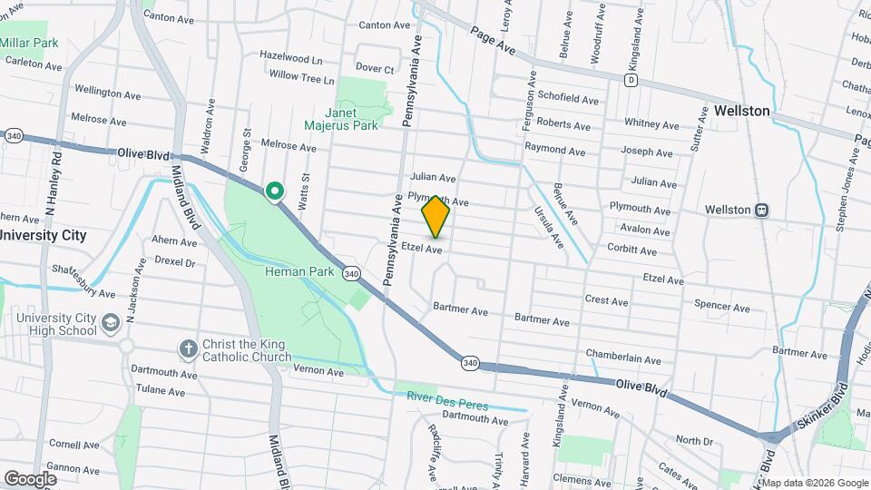 6913 Etzel Ave Map and Location Details