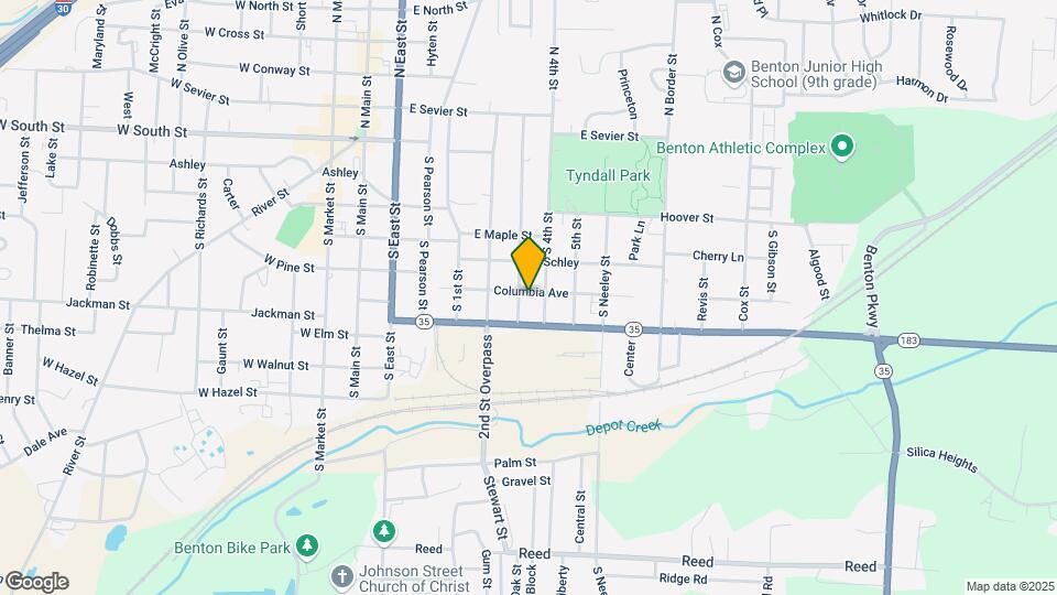 601 Columbia Ave Map and Location Details
