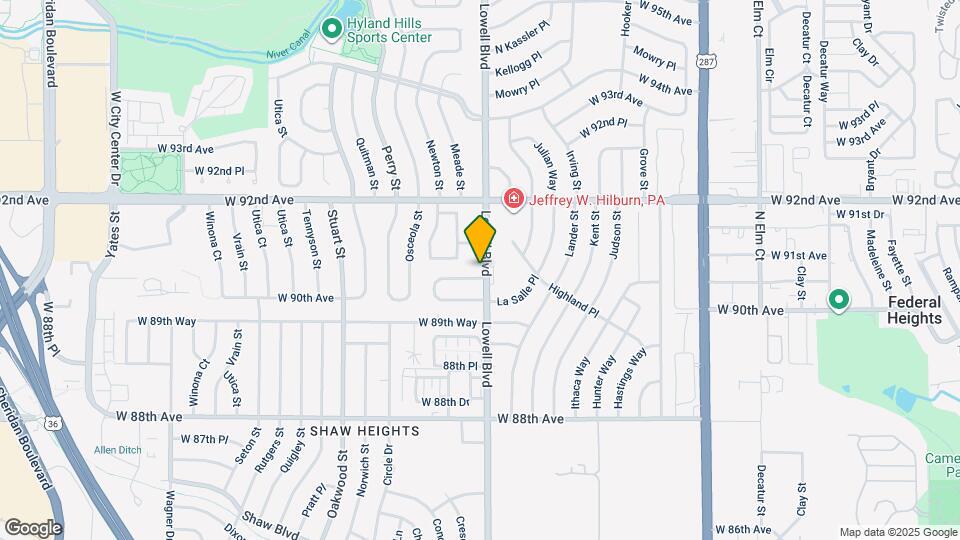 3603 W 90th Pl Map and Location Details