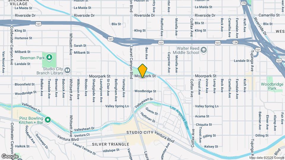 12012 Moorpark St Map and Location Details