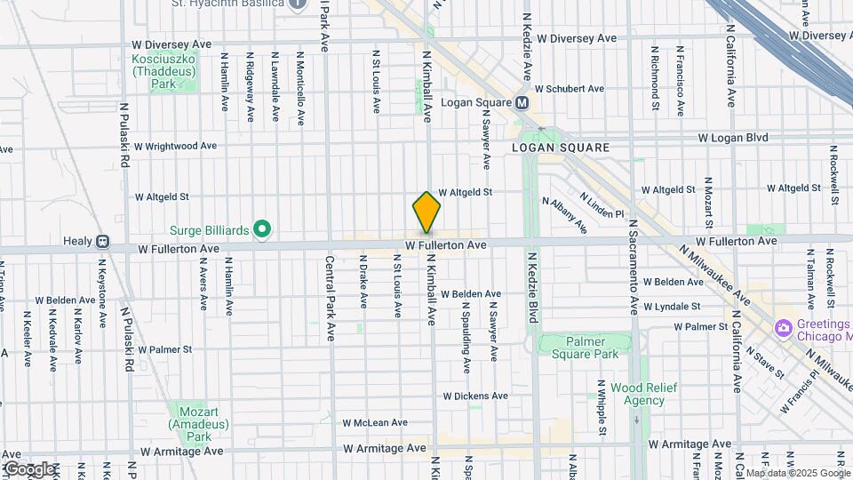 3400 W Fullerton Ave, Unit 3407-2C 2 Bed Map and Location Details