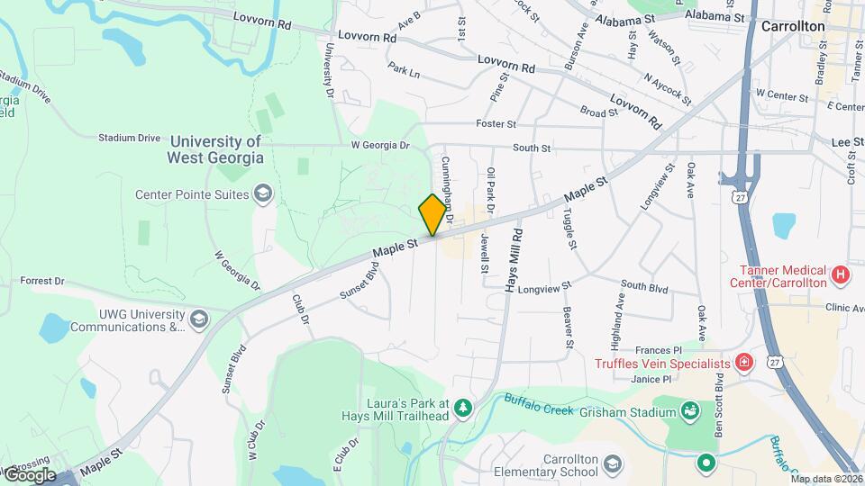 1404 Maple St Map and Location Details