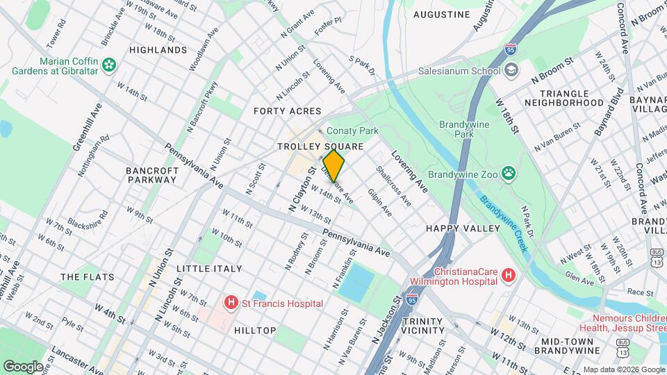 1412 Delaware Ave Map and Location Details