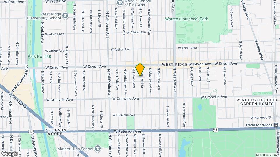 6310 N Rockwell St Map and Location Details