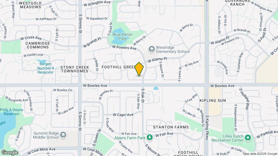 10833 W Patterson Pl Map and Location Details
