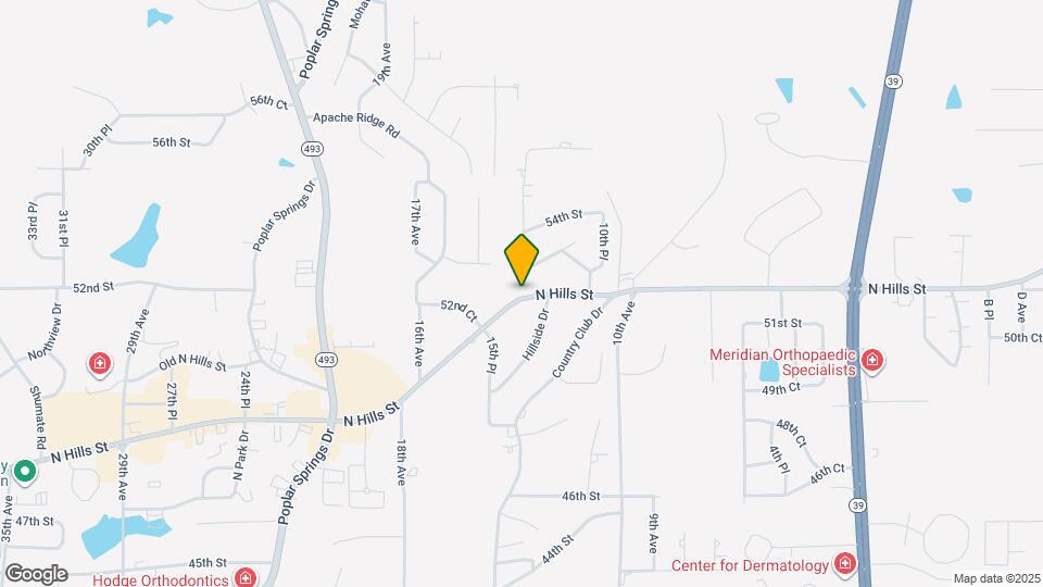 1390 N Hills St Map and Location Details