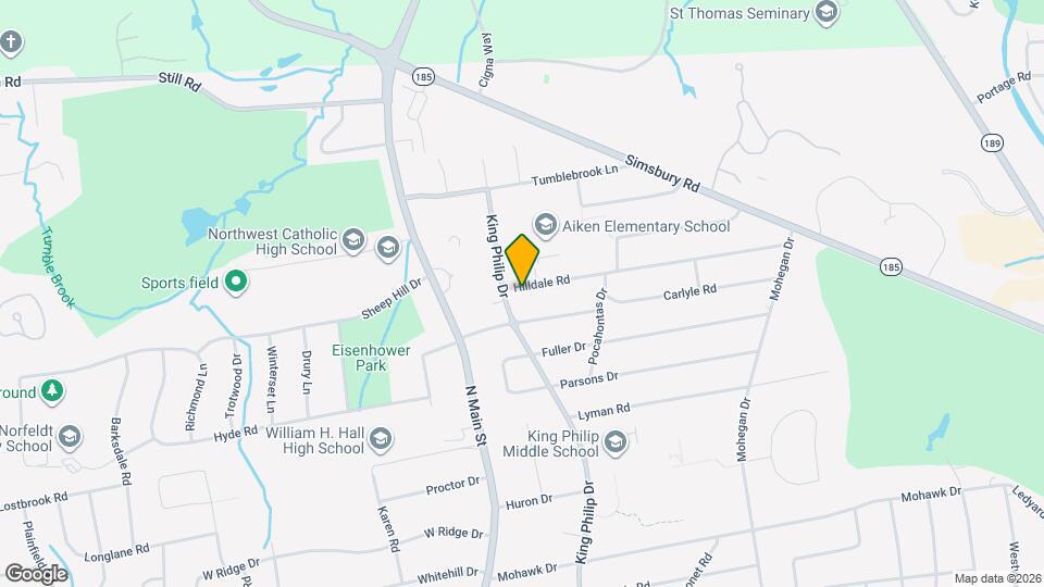 115 Hilldale Rd Map and Location Details