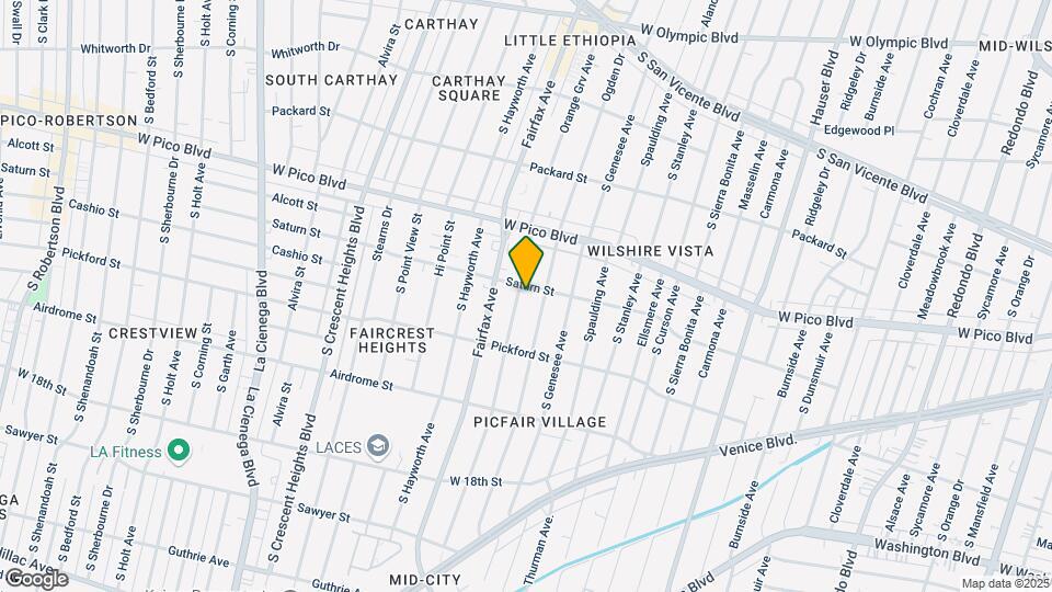 1508 S Orange Grove Ave Map and Location Details