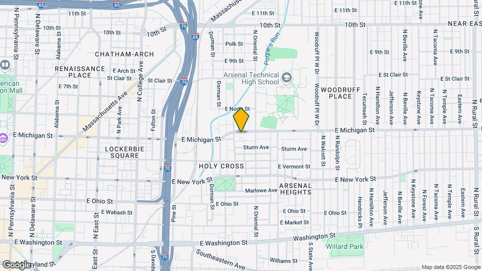 441 N Highland Ave Map and Location Details