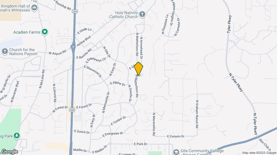 909 N Matterhorn Rd Map and Location Details