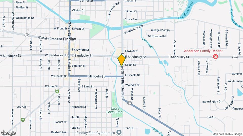 610 S Blanchard St Map and Location Details