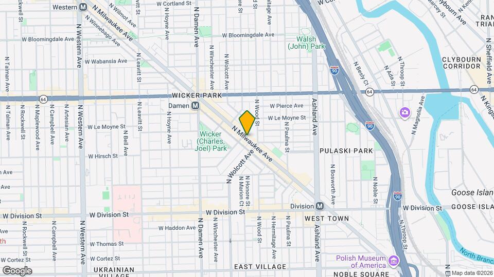 1433 N Milwaukee Ave Map and Location Details