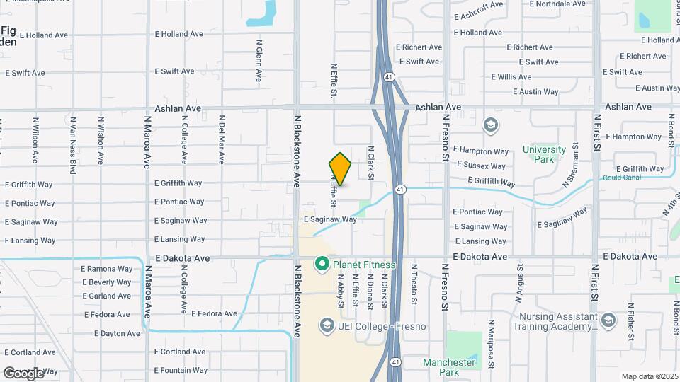 1905 E Pontiac Way Map and Location Details