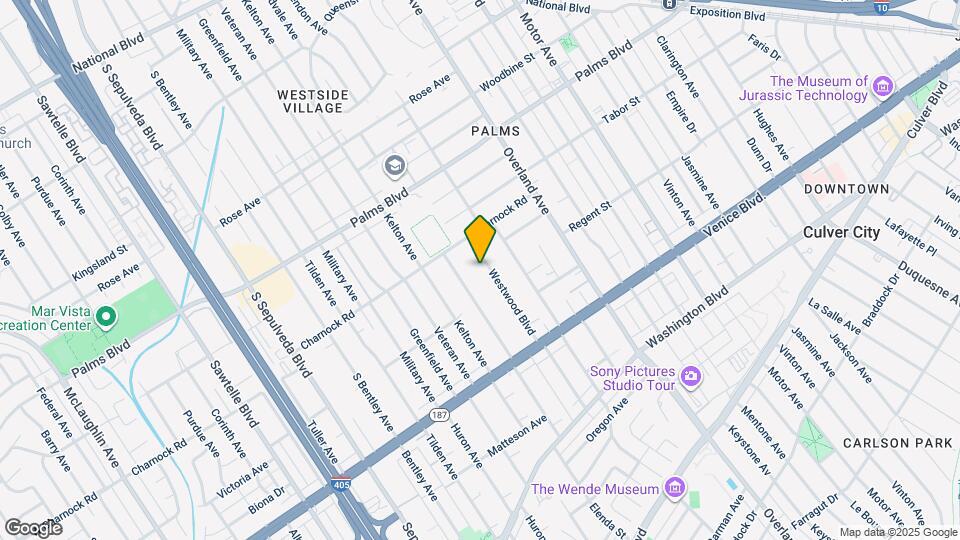 3645 Westwood Blvd Map and Location Details