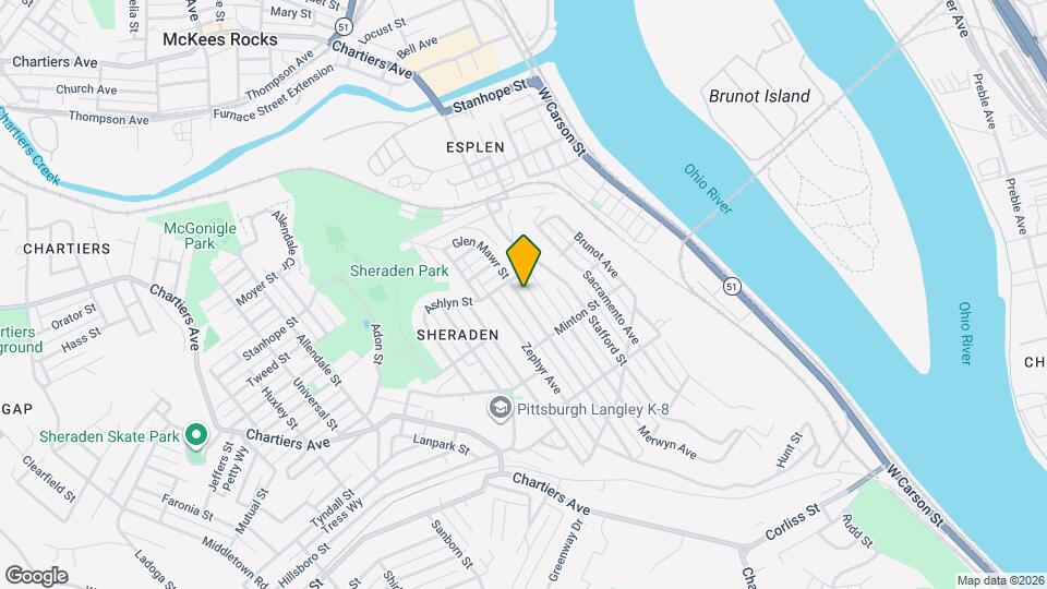 3050 Glen Mawr St Map and Location Details