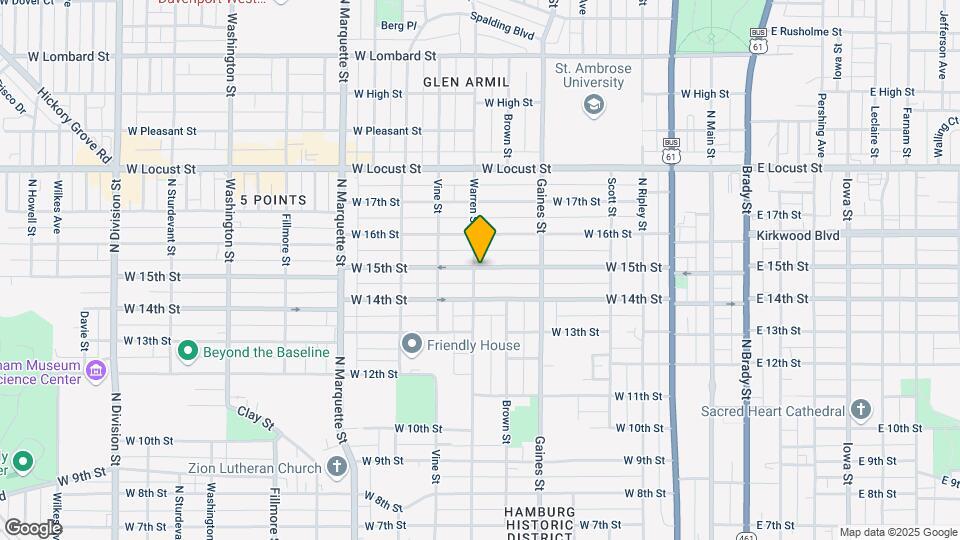 827-829 W 15th St Map and Location Details