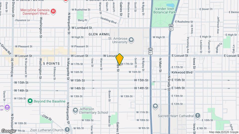 1619-1621 Gaines St Map and Location Details