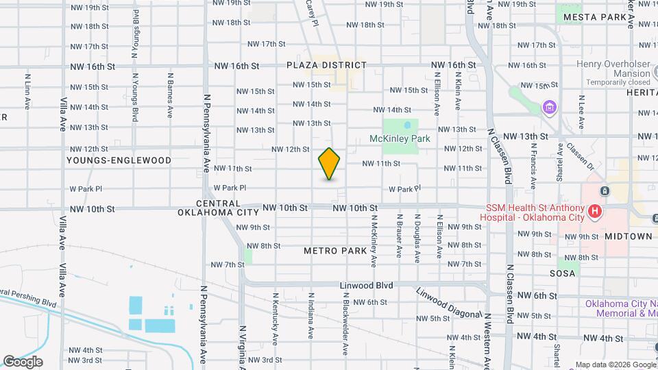 1723 W Park Pl Map and Location Details