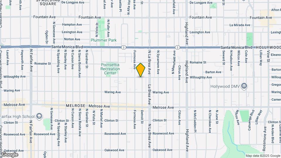 7152 W Willoughby Ave Map and Location Details