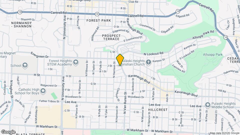 3415 Kavanaugh Blvd Map and Location Details