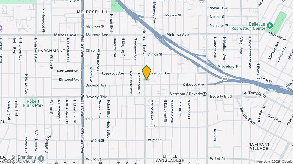 410 N Normandie Pl Map and Location Details