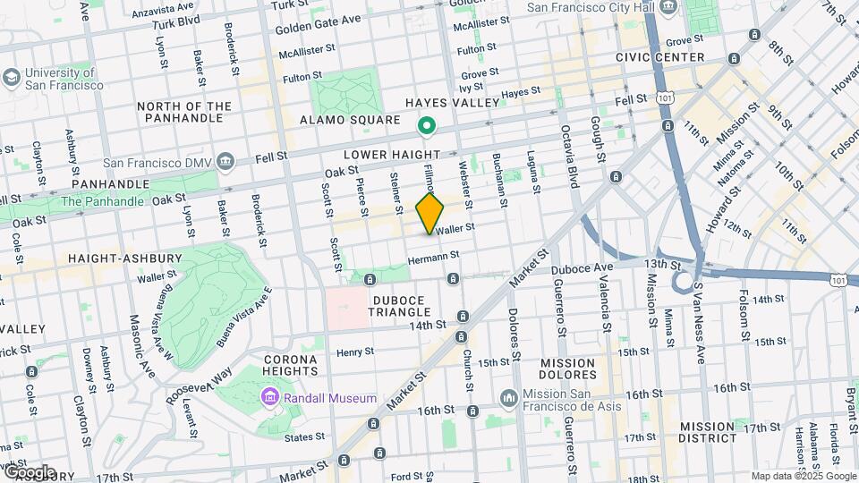 423 Waller St Map and Location Details