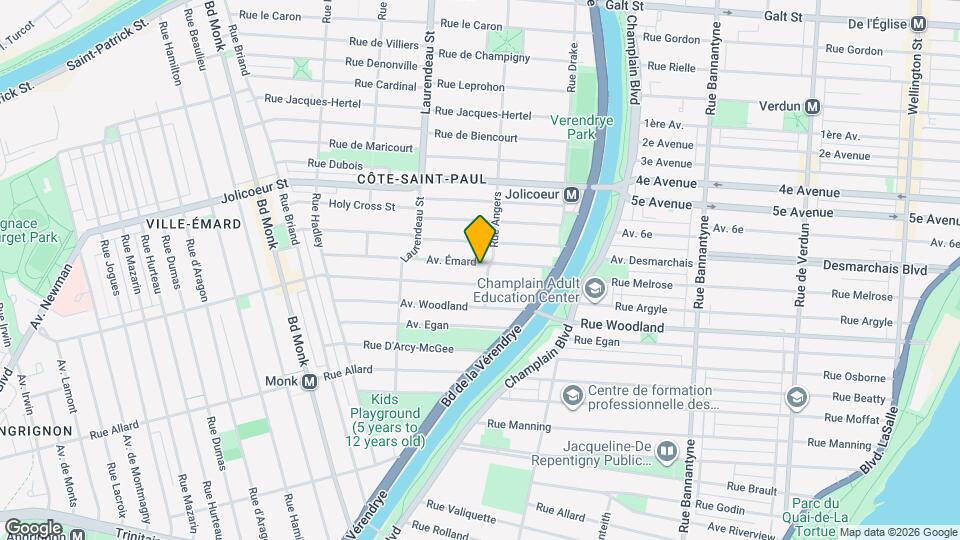 1612-1618 Émard Ave Map and Location Details