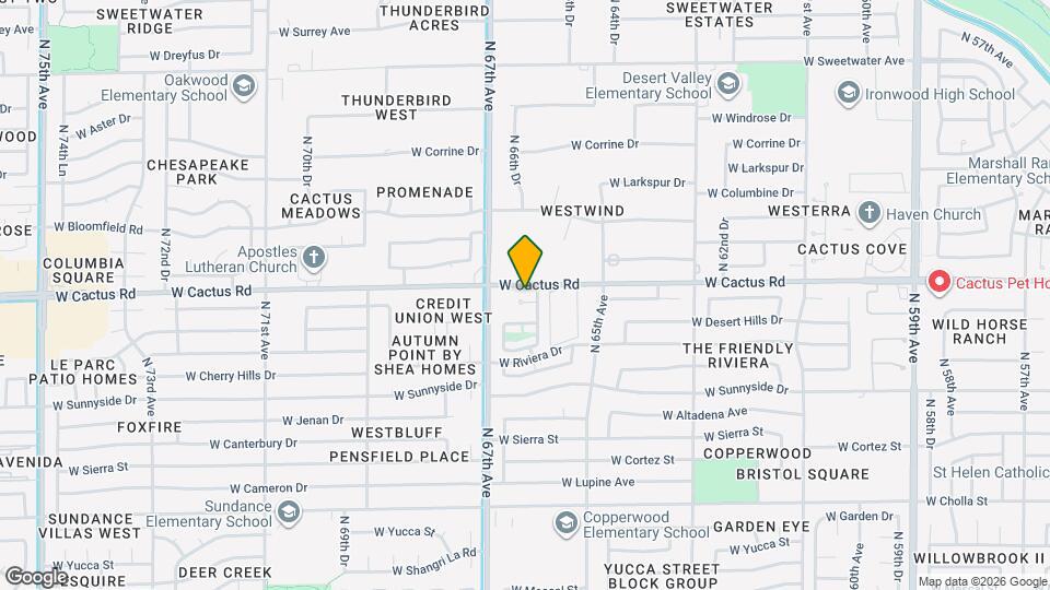 6612 W Shaw Butte Dr Map and Location Details