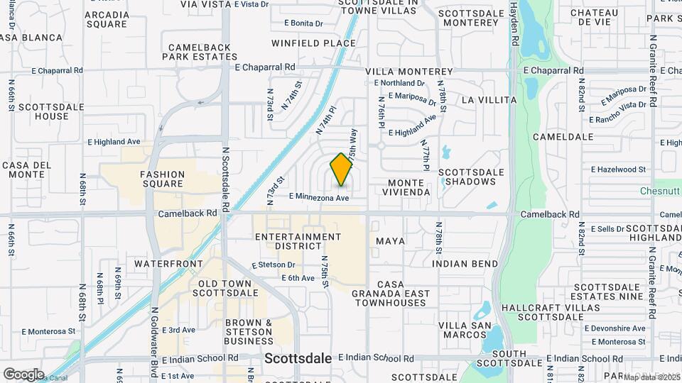 4521 N 75th Pl Map and Location Details