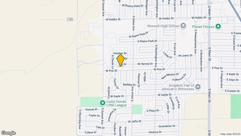 1033 W Poe St Map and Location Details