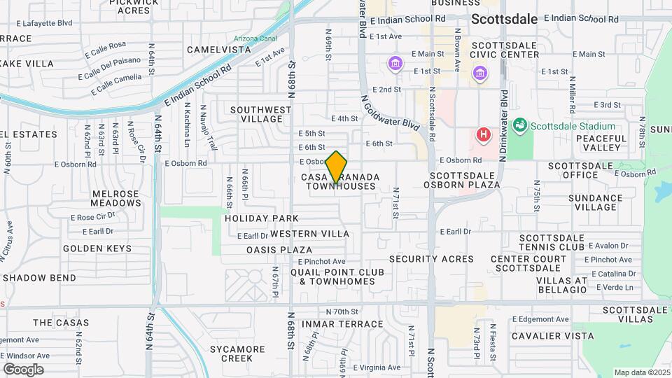6921 E Osborn Rd Map and Location Details