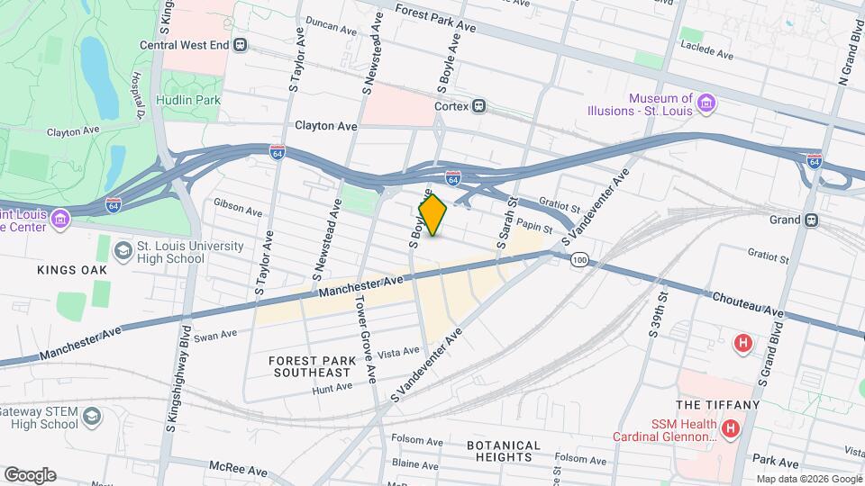 4224 Chouteau Ave, Unit 4224 2F Map and Location Details