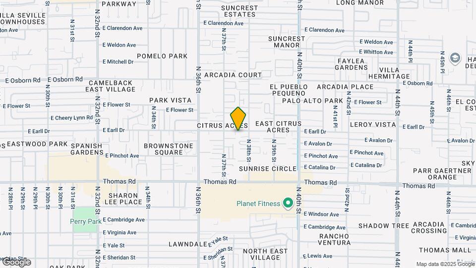 3725 E Earll Dr Map and Location Details