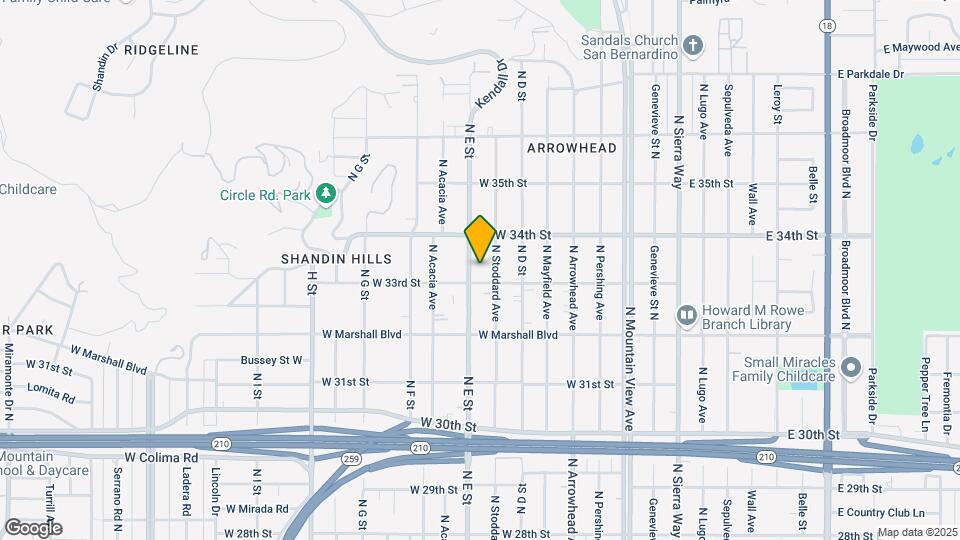 3325 N E St Map and Location Details