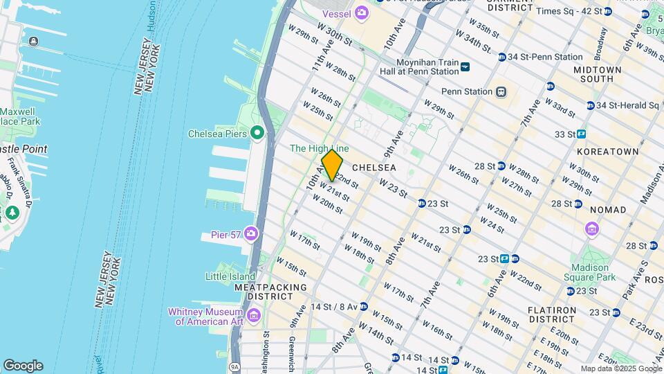 447 W 21st St Mapa y Detalles de la Ubicación