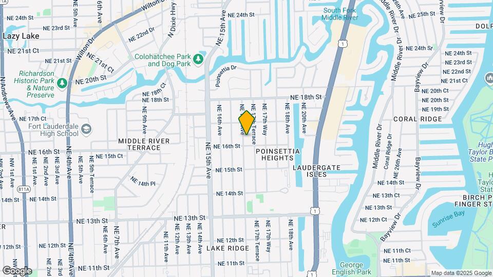 1616 NE 17th Ave Mapa y Detalles de la Ubicación