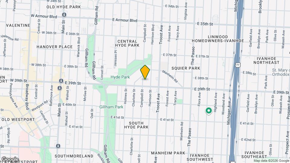 3833 Campbell St Map and Location Details