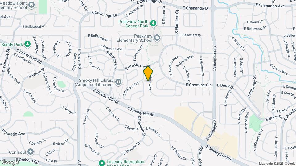 5381 S Dunkirk Way Map and Location Details