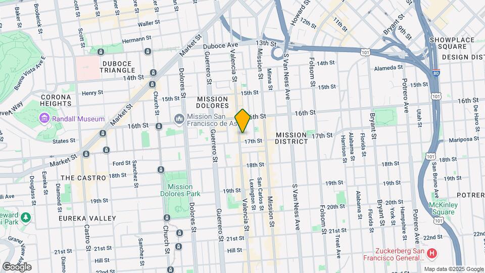 579 Valencia St Map and Location Details