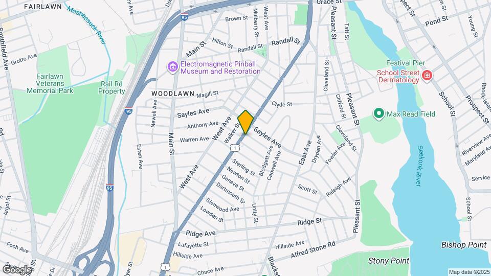 406 Pawtucket Ave, Unit 1st Floor Front Map and Location Details