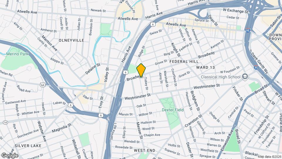 10 Bainbridge Ave, Unit 1 Private Bedroom Map and Location Details