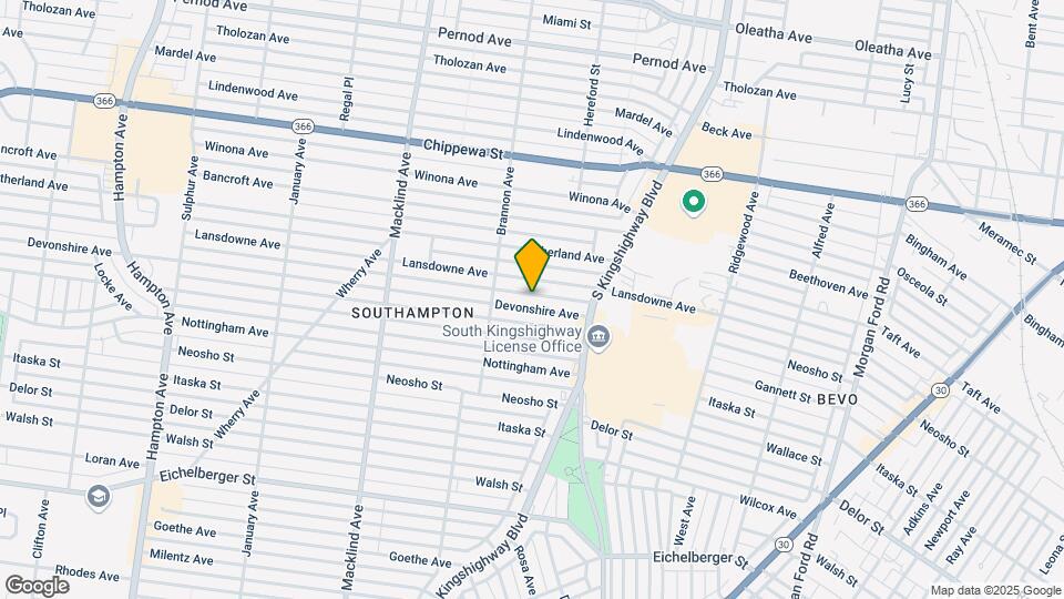 5011 Devonshire Ave, Unit B Map and Location Details