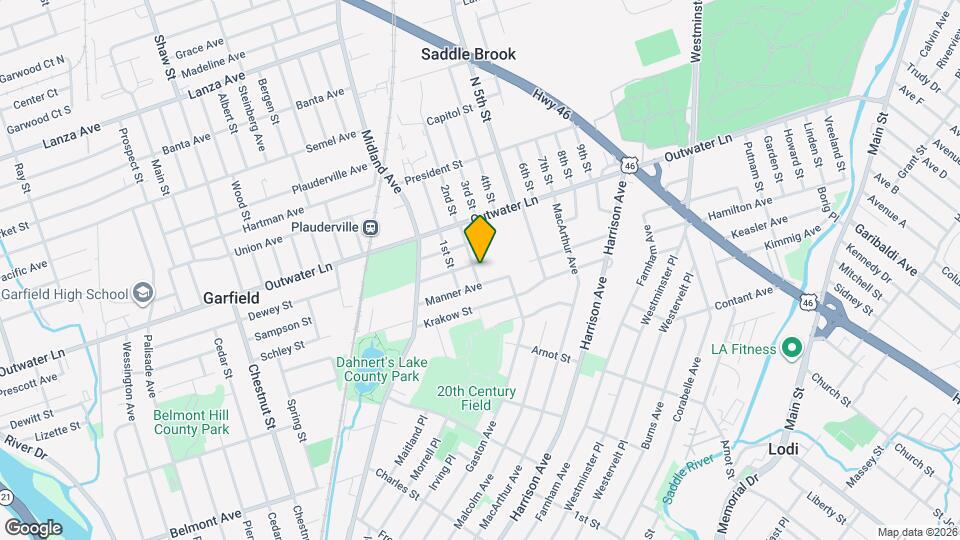 54 Park Ave Map and Location Details