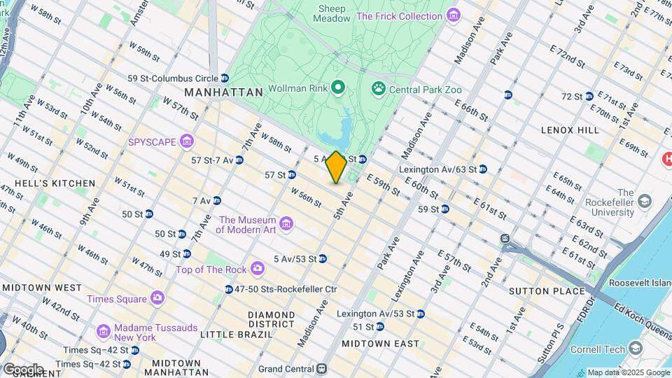 7 W 57th St Map and Location Details
