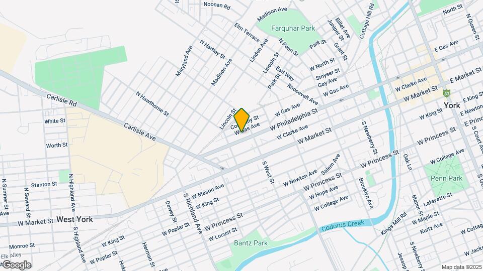 627 W Philadelphia St Map and Location Details