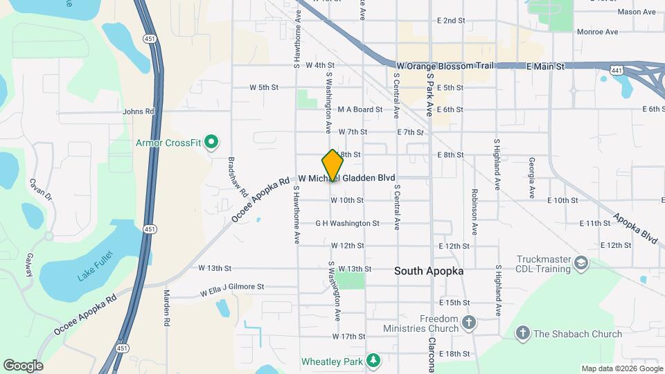 919 S Washington Ave Map and Location Details