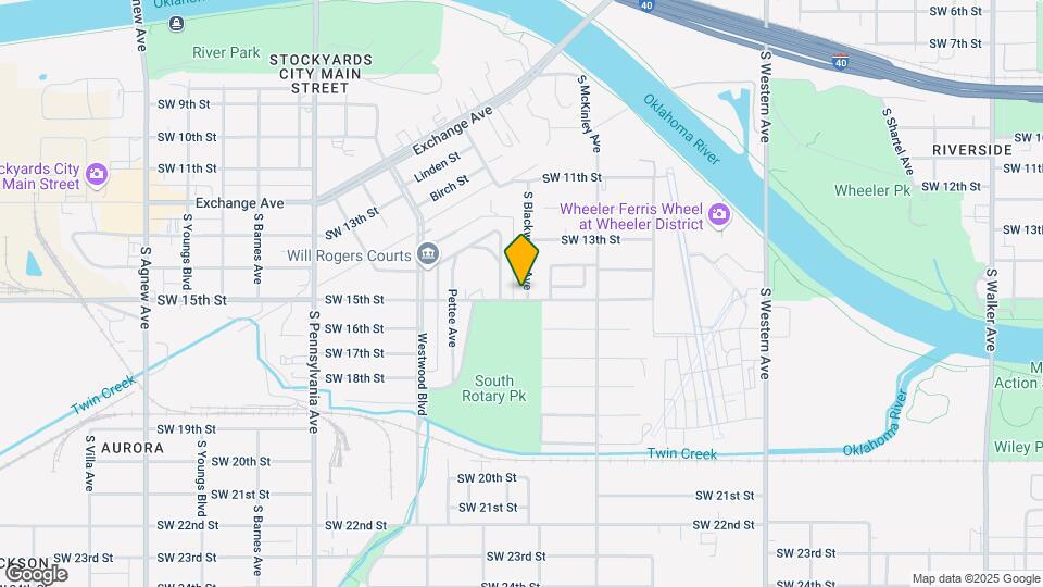 1521 S Blackwelder Ave Map and Location Details