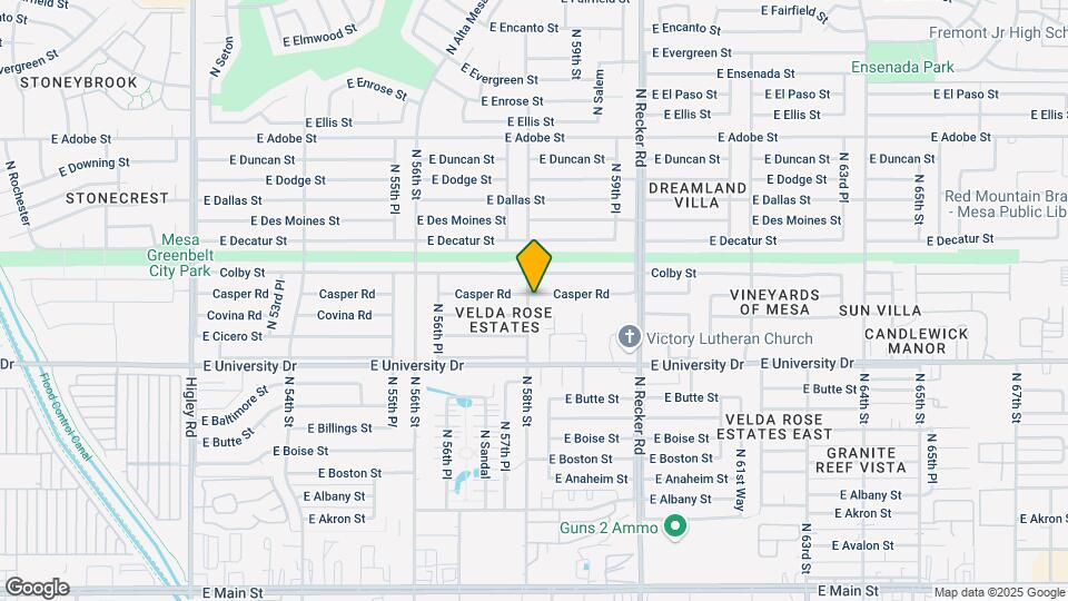 5801 Casper Rd, Unit Shared Room- 1 Space Map and Location Details