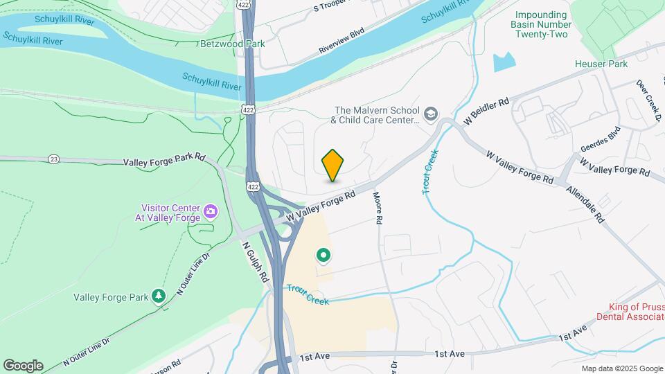 1016 Old Valley Forge Rd Map and Location Details